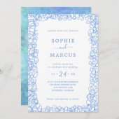 Wirble Hochzeitseinladung Einladung (Vorne/Hinten)