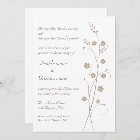 Wirble Hochzeitseinladung Einladung (Vorne/Hinten)