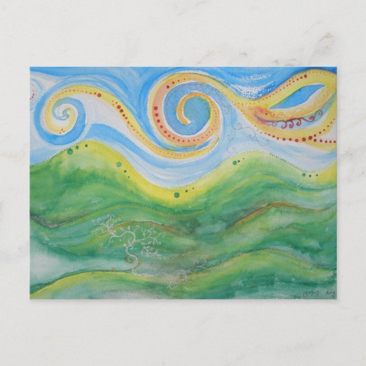Wirble Hügel der Postkarte (Vorderseite)
