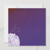 Wirble Hydrangeas Deep Lila Brautparty Einladung (Rückseite)