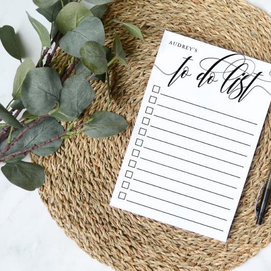 Wirble Kalligrafie - Checkbox To Do List - Name Post-it Klebezettel