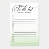 Wirble Kalligrafie wird grün angezeigt Post-it Klebezettel (Vorderseite)