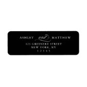 Wirble Kalligraphie-Rücksendeadresse (Vorne)