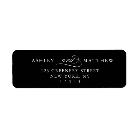 Wirble Kalligraphie-Rücksendeadresse (Vorne)