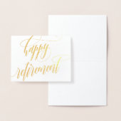 Wirble Kalligraphie über glückliche Pensionierung Folienkarte (Anzeige)