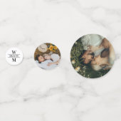 Wirble Liebe Hochzeitstermin Erste Romantische Fot Konfetti (Vorderseiten)