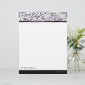 Wirble Lila Boutique Designer Letterhead (Stehend Vorderseite)