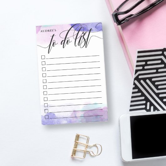 Wirble Lila Kalligrafie Post-it Klebezettel