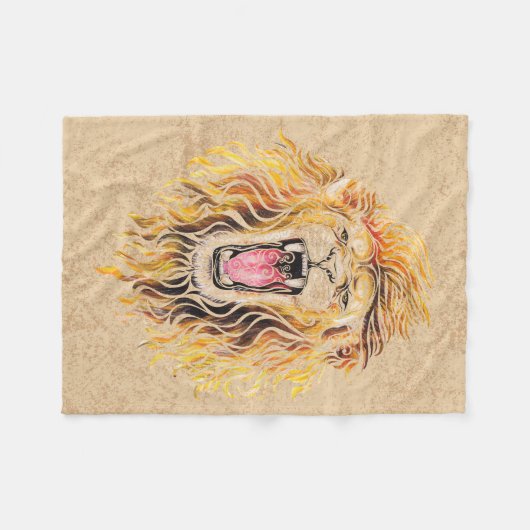 Wirble Lion Fleecedecke (Vorderseite (Horizontal))