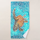 Wirble Meeresschildkröte Badehandtuch (Badehandtuch)