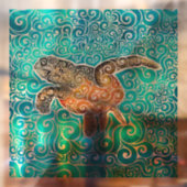 Wirble Meeresschildkröte Fensteraufkleber (Blatt 2)