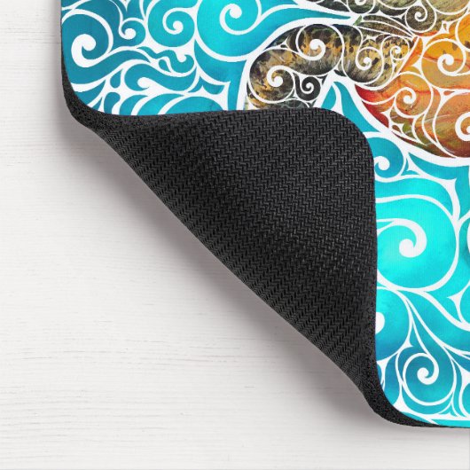 Wirble Meeresschildkröte Mousepad (Ecke)