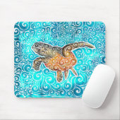 Wirble Meeresschildkröte Mousepad (Mit Mouse)