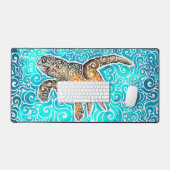 Wirble Meeresschildkröte Schreibtischunterlage (Tastatur & Maus)