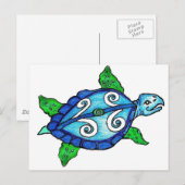 Wirble Meeresschildkröten Postkarte (Vorne/Hinten)