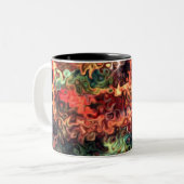 Wirble moderne Kunst 45,5 Zweifarbige Tasse (Vorderseite Links)