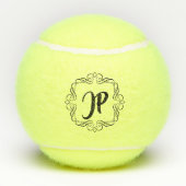 Wirble Monogramm Tennisbälle (Rückseite)