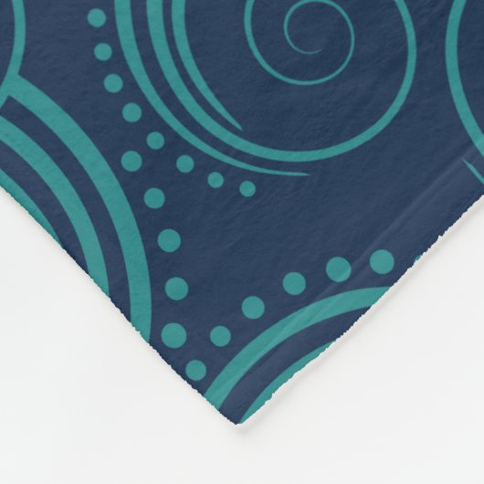 Wirble Ozean-Wellen Fleecedecke (Ecke)