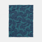 Wirble Ozean-Wellen Fleecedecke (Vorderseite)