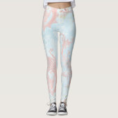 Wirble pastellfarbene Leggings (Vorderseite)