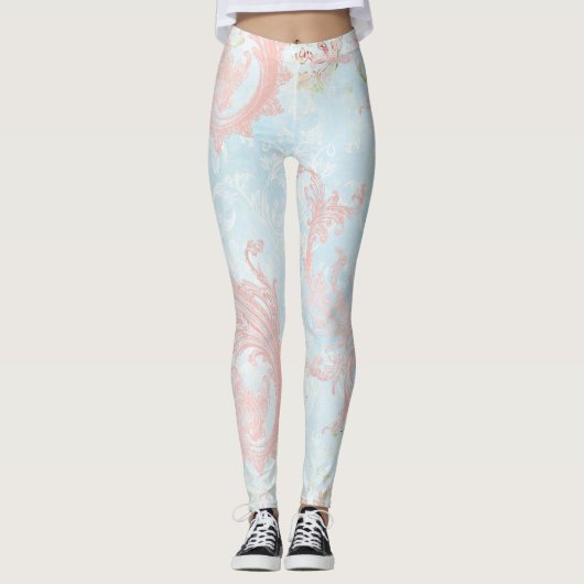 Wirble pastellfarbene Leggings (Vorderseite)