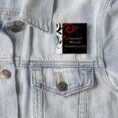 Wirble Reben in Schwarz und Rot Button (Beispiel)