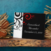 Wirble Reben in Schwarz und Rot Fotoplatte (Seite)