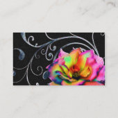 Wirble Regenbogen-Rose Visitenkarte (Rückseite)