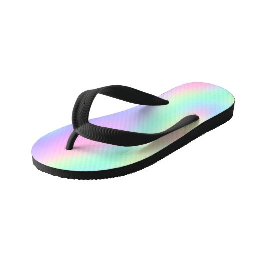 Wirble Regenbogenglanz Kinderbadesandalen (Schrägansicht)