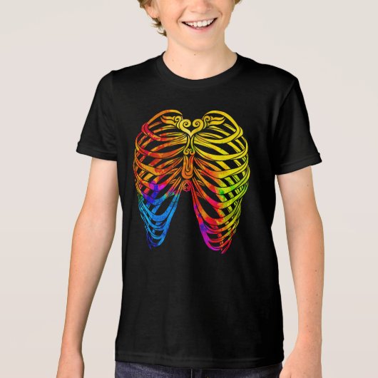 Wirble Ribcage (Farbe) Tri-Blend Shirt (Vorderseite)