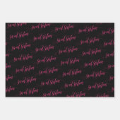 Wirble, rosa 16 . Geburtstag-Muster Geschenkpapier Set (Vorderseite)