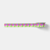 Wirble rosa Herzen Satinband (Vorderseite)