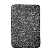 Wirble schwarze Linien Badematte (Vorderseite Vertikal)