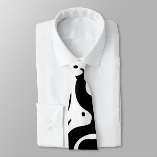 Wirble Schwarzweiss-Krawatte Krawatte (Gebunden)