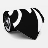 Wirble Schwarzweiss-Krawatte Krawatte (Gerollt)