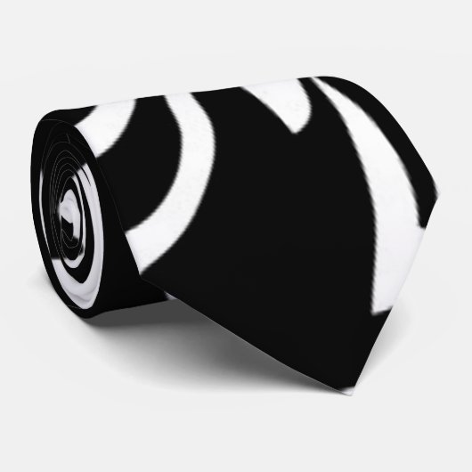 Wirble Schwarzweiss-Krawatte Krawatte (Gerollt)