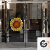 Wirble Sonnenblume Fensteraufkleber (Büro Tür)