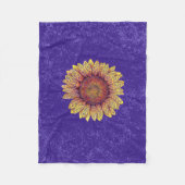 Wirble Sonnenblume Fleecedecke (Vorderseite)