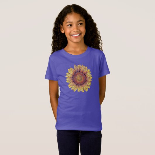 Wirble Sonnenblume T-Shirt (Vorne ganz)