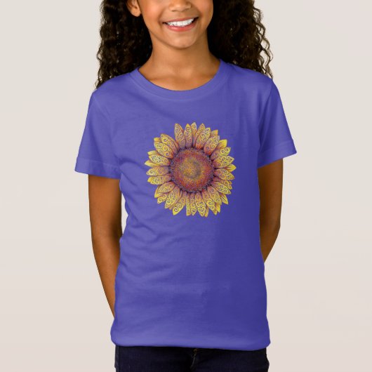 Wirble Sonnenblume T-Shirt (Vorderseite)