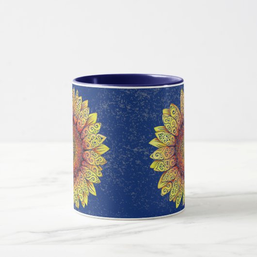 Wirble Sonnenblume Tasse (Zentrum)