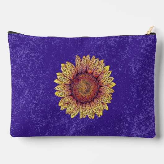 Wirble Sonnenblume Zubehörtasche (Rückseite)