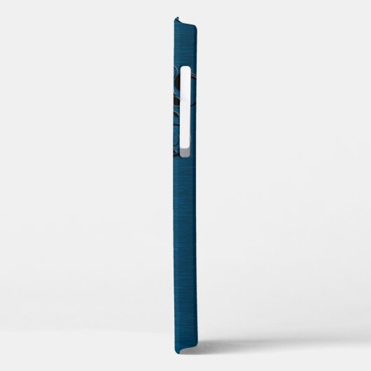 Wirble Spitze aus Metallik und Schwarz Case-Mate iPhone Hülle (Rückseite / Links)