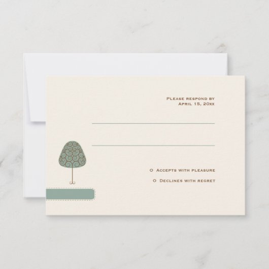 Wirble Tree-Response-Karte RSVP Karte (Vorderseite)