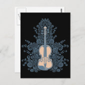 Wirble Violine Postkarte (Vorne/Hinten)