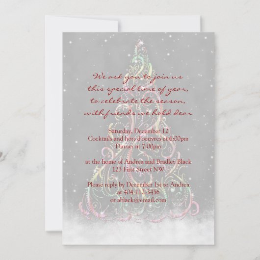 Wirble Weihnachtsbaumfeier Einladung (Rückseite)