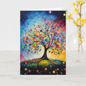 Wirbler Baum der Natur Karte (Gelbe Blume)