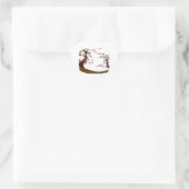 Wirbler Baum mit Vogelgrafik Herz-Aufkleber (Tasche)