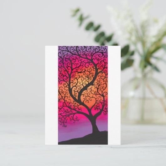 Wirbler Baum Postkarte (Stehend Vorderseite)