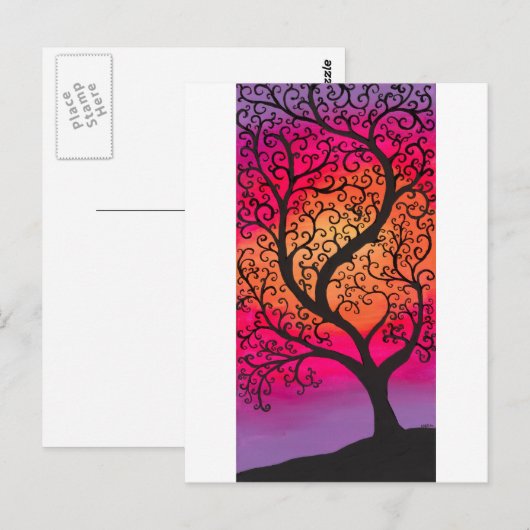 Wirbler Baum Postkarte (Vorne/Hinten)